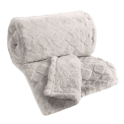 Hebká deka CARO 150x200 cm sivá